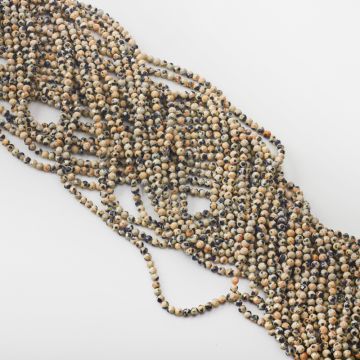 Jaspis dalamtyński kulka fasetowana 3mm