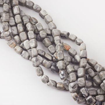 Jaspis szary bryłka prostokątna 12x8mm