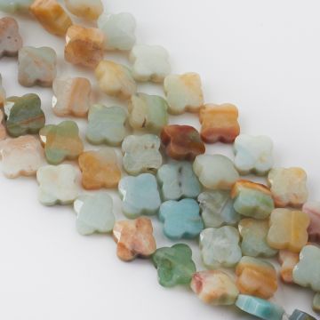 Amazonit koniczynka marokańska fasetowana 12mm