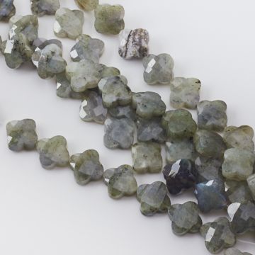 Labradoryt koniczynka marokańska fasetowana 12mm