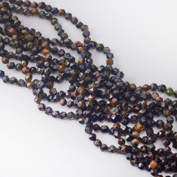 Tygrysie oko kulka ciosana 5-6mm