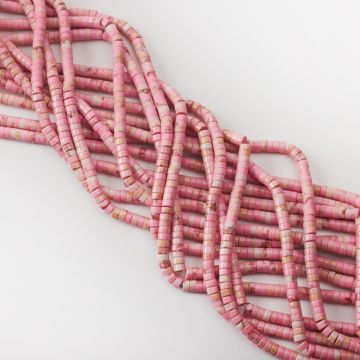 Jaspis cesarski krążek gładki różowy 2,5x4mm