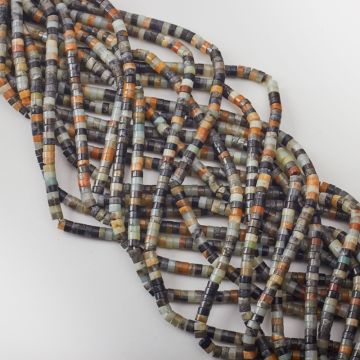 Czarny amazonit krążek gładki 2,5x3,5mm