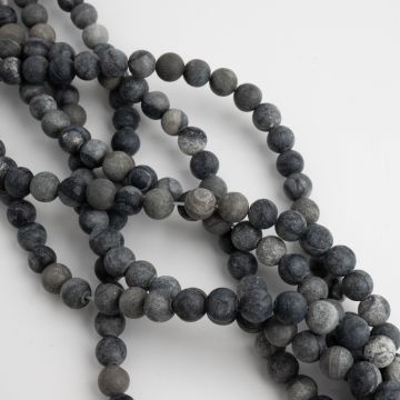Jaspis szary kulka matowa 6mm