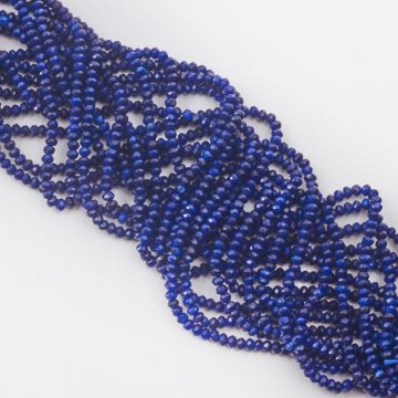 Jadeit oponka fasetowana granatowy 4,5x3mm