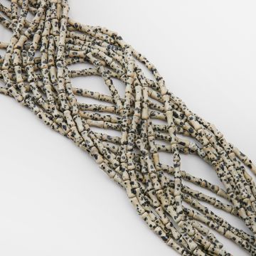 Jaspis dalmatyńczyk klepsydra 5x12mm