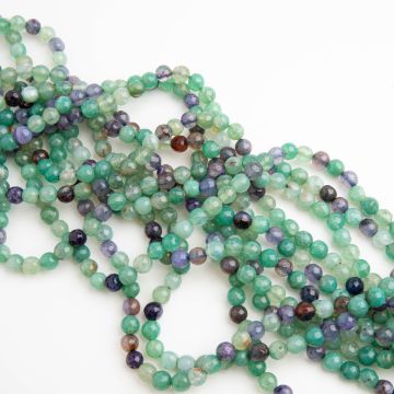 Jadeit kulka fasetowana fioletowozielony 6mm