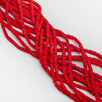 Lawa wulkaniczna lakierowana słupek czerwony 4x14mm