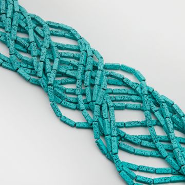 Lawa wulkaniczna lakierowana słupek turkusowy 4x14mm