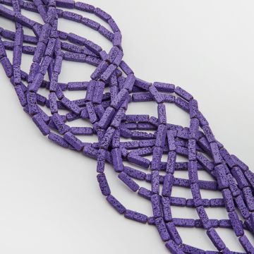 Lawa wulkaniczna lakierowana słupek ciemny fioletowy 4x14mm