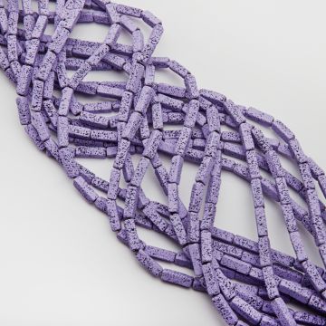 Lawa wulkaniczna lakierowana słupek jasny fioletowy 4x14mm