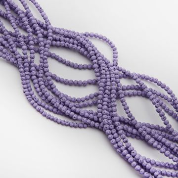 Lawa wulkaniczna lakierowana kulka fioletowy 4mm