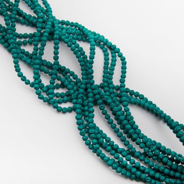 Lawa wulkaniczna lakierowana kulka ciemny zielony 4mm