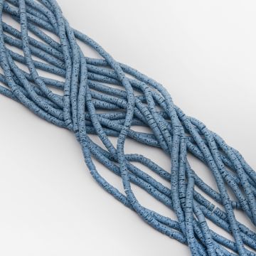 Lawa wulkaniczna lakierowana krążek niebieski 4x2mm