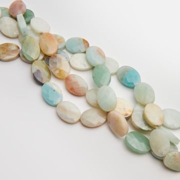 Amazonit owal fasetowany 18,5x13,5mm