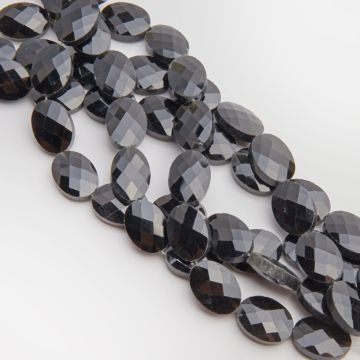 Onyks owal fasetowany 18,5x13,5mm