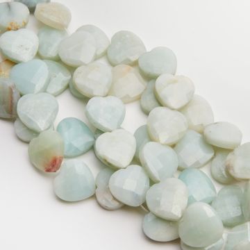 Amazonit serce fasetowane 15x15,5mm
