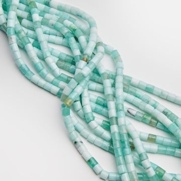 Jadeit turkusowy walec gładki 6x6mm