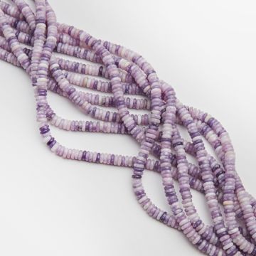 Agat liliowy krążek 6,5x2mm