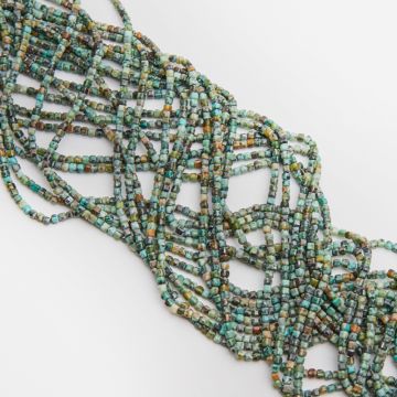 Turkus afrykański kostka fasetowana 3mm