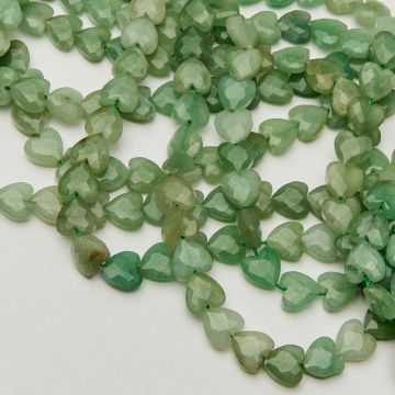 Zielony awenturyn serce fasetowane 8mm