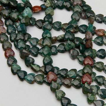 Agat indyjski serce fasetowane 8mm