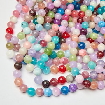 Jadeit kulka fasetowana multikolor 10mm