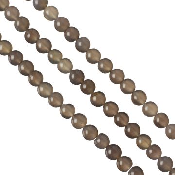 Agat kulki szare 10mm