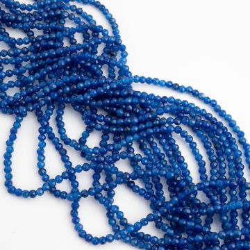 Agat granatowy kulka fasetowana 3mm