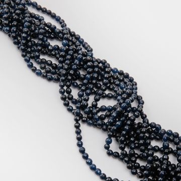 Agat granatowy kulka fasetowana 6mm