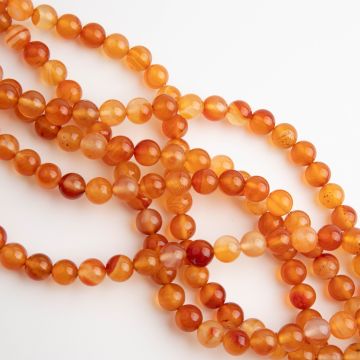 Agat kulka gładka karneolowa 8,5mm