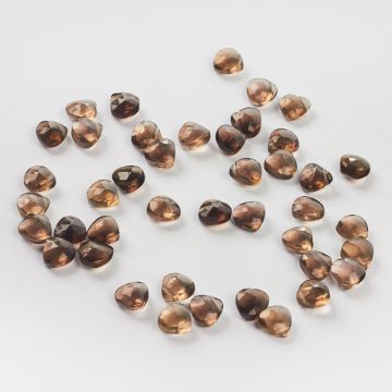 Łezka briolette fasetowana kwarc dymny 6mm