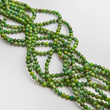 Jaspis cesarski kulka gładka zielona 6mm