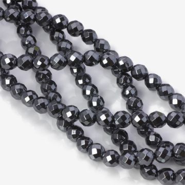 Hematyt platerowany kulka fasetowana natural 7,5mm