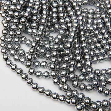 Hematyt platerowany kulka gładka silver 9,5mm