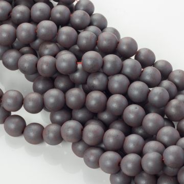 Hematyt platerowany kulka gładka mat natural 10mm