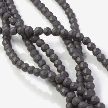 Hematyt platerowany kulka fasetowana mat natural 6mm