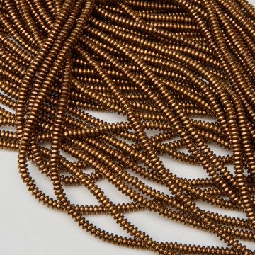 Hematyt platerowany dysk gładki bronze 4x2mm