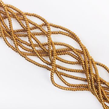 Hematyt platerowany oponka gładka gold 3x2mm