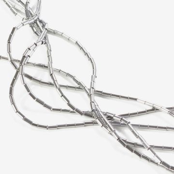 Hematyt platerowany walec silver 4x2mm