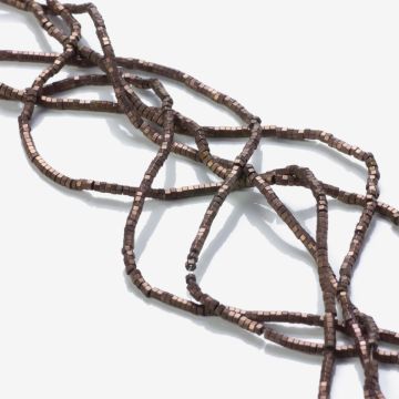 Hematyt platerowany przekładka wielokąt bronze 2x1mm