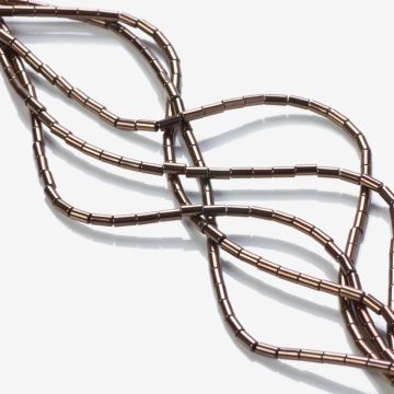 Hematyt platerowany walec bronze 4x2mm