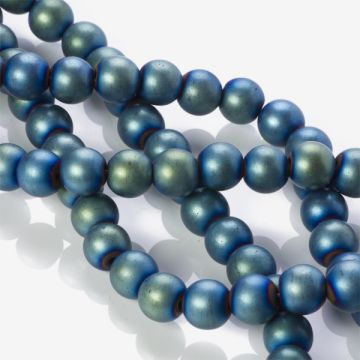 Hematyt platerowany kulka gładka mat emerald 10mm