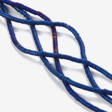 Hematyt platerowany krążek płaski mat heliotrope 3x1mm