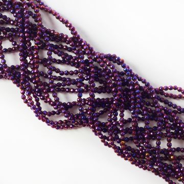 Hematyt platerowany kulka fasetowana volcano 3mm