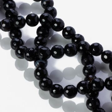 Sardonyks kulki fasetowane 10mm