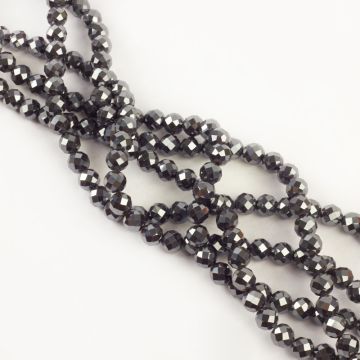 Hematyt platerowany kulka fasetowana sharp cut natural 7,5mm