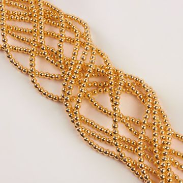 Hematyt platerowany kulka gładka light gold 4,5mm