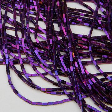 Hematyt platerowany słupek kwadratowy volcano 4x2mm