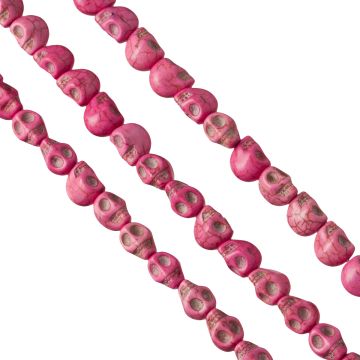 Howlit czaszka 12mm różowa